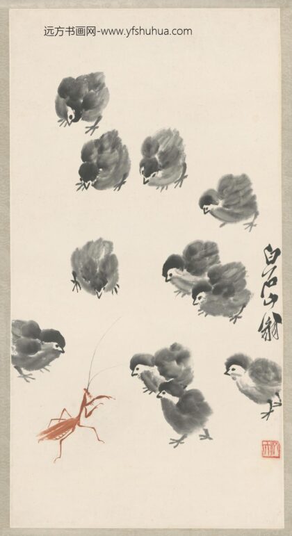 齐白石 雏鸡图轴 故宫博物院.jpg