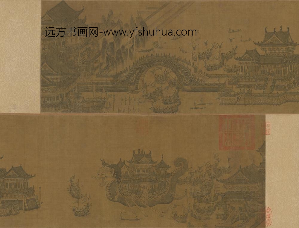 龙舟夺标图卷