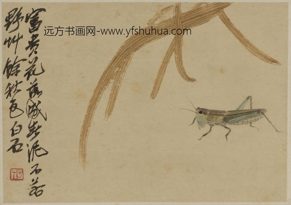 CC-齐白石-草虫册页十开 ()