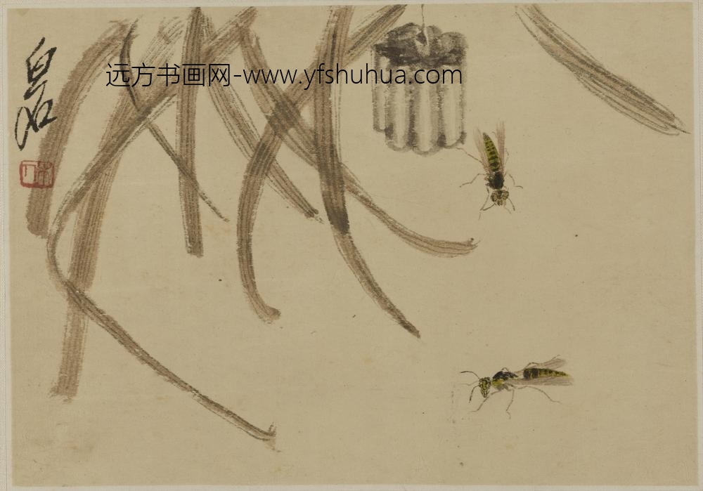 CC-齐白石-草虫册页十开 ()