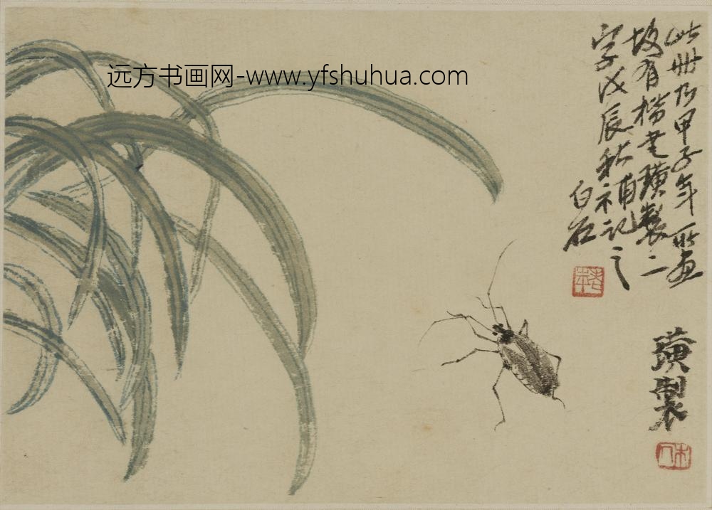 CC-齐白石-草虫册页十开 ()