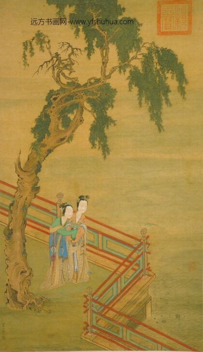 仇英 仕女鹦鹉图（普清）.jpg