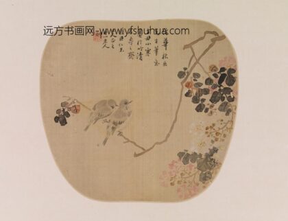 何翀 仿华喦双禽图.jpg