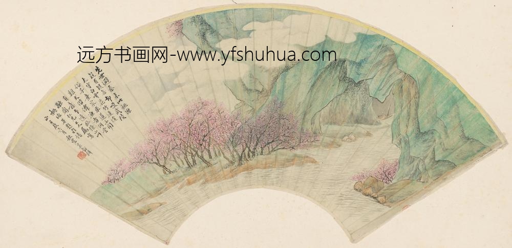 吴穀祥-桃源图扇