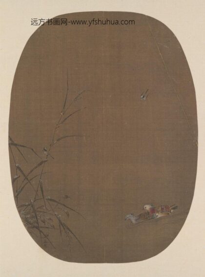 宋 纨扇画册 张茂双鸳鸯页.jpg