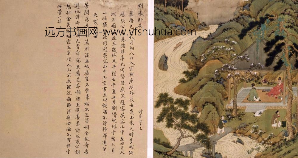 徐显卿宦迹图 荆岳卧病