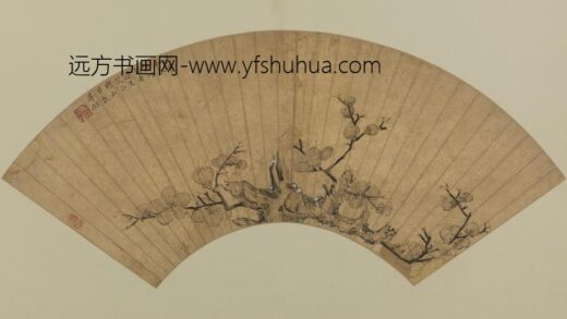 明 张萃雉鸡梅花扇.jpg