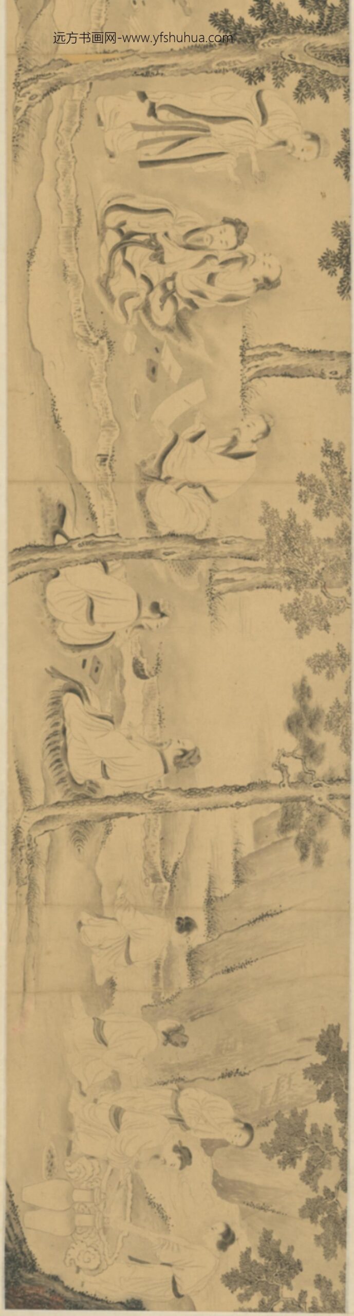 明-明人修禊图卷_