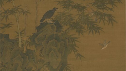 明 明人竹石鸣禽图轴.jpg