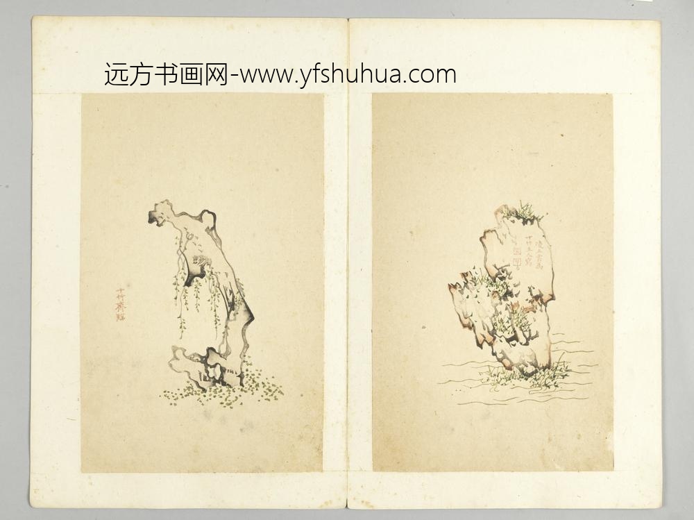 明-木版水印十竹斋五色笺谱册-