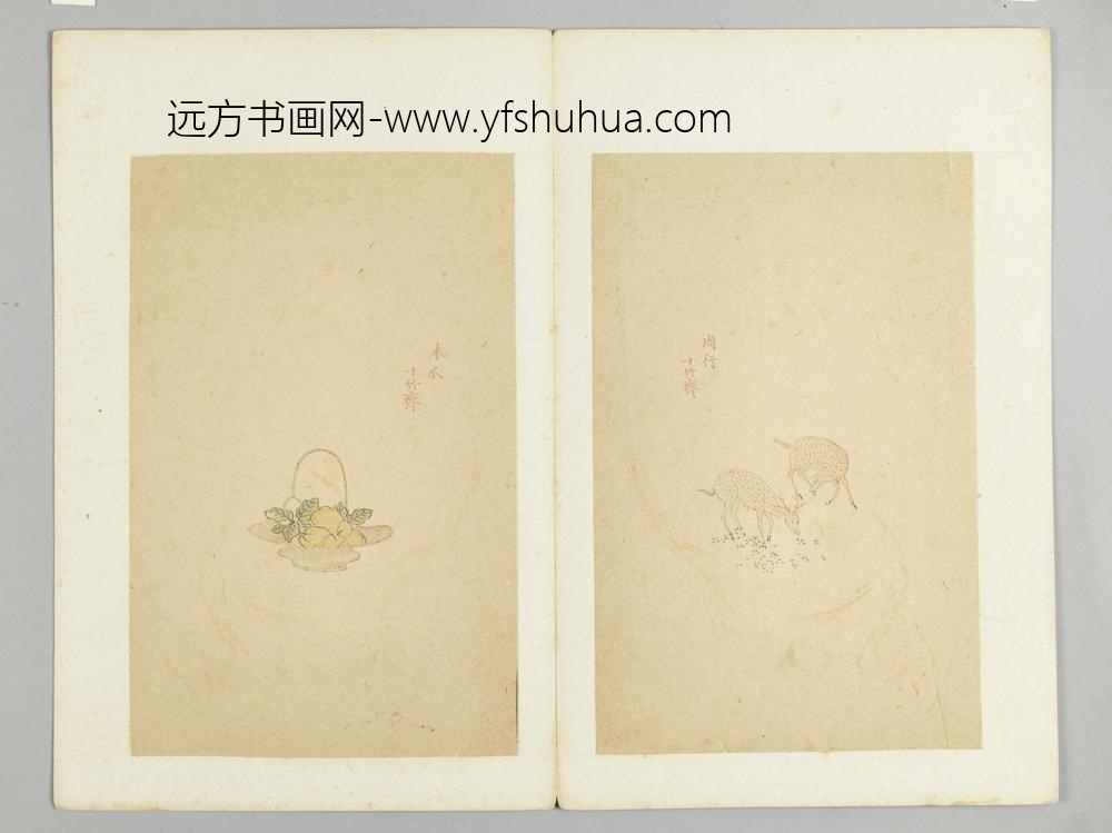 明-木版水印十竹斋五色笺谱册-