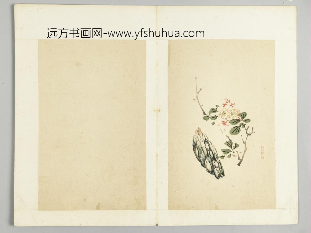 明-木版水印十竹斋五色笺谱册-