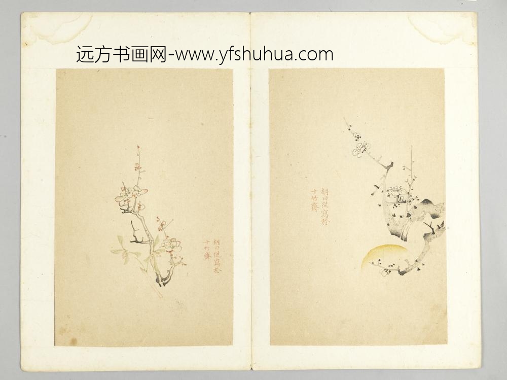 明-木版水印十竹斋五色笺谱册-