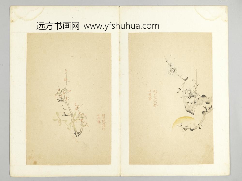 明-木版水印十竹斋五色笺谱册-
