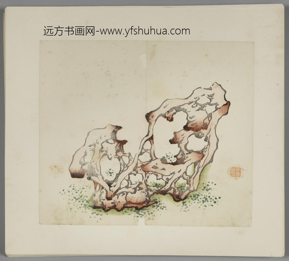 明-木版水印胡日从等十竹斋谱册-