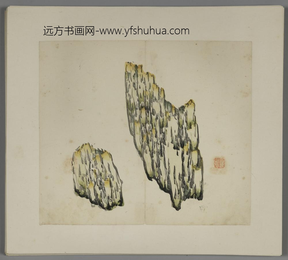 明-木版水印胡日从等十竹斋谱册-