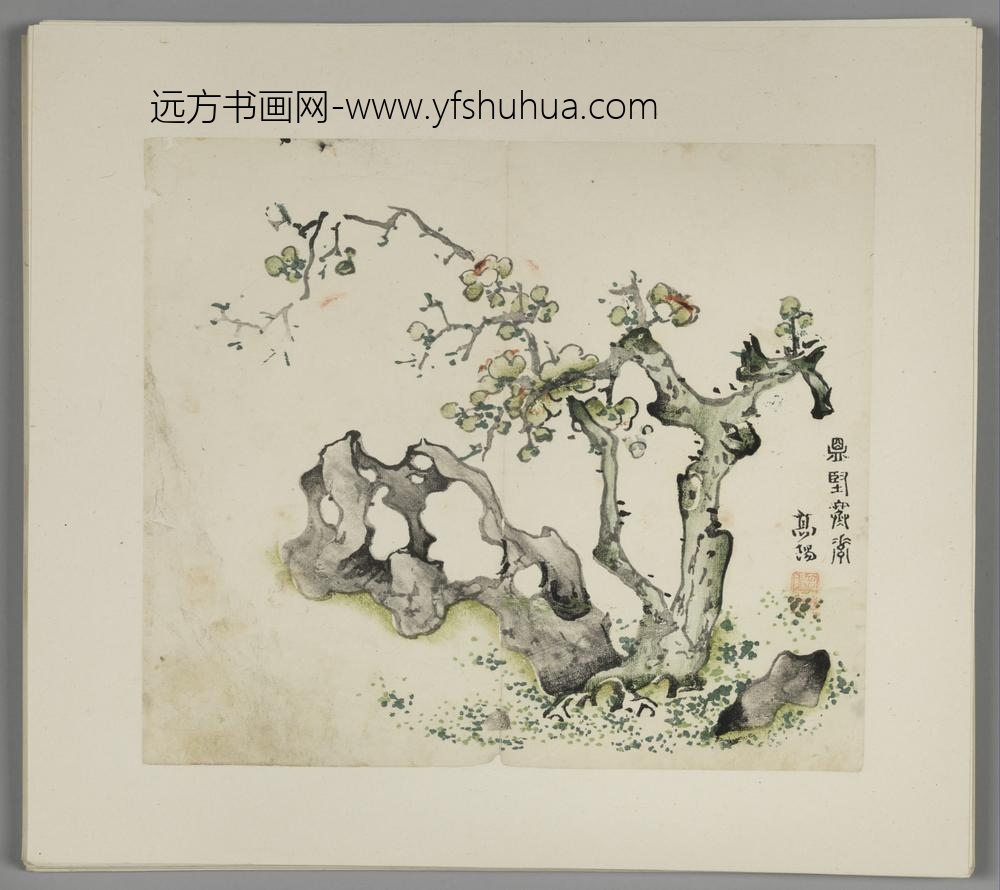 明-木版水印胡日从等十竹斋谱册-