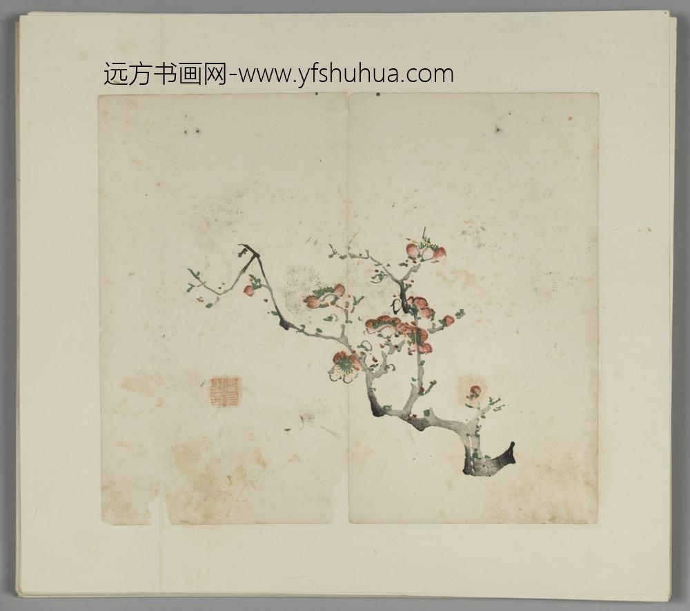 明-木版水印胡日从等十竹斋谱册-