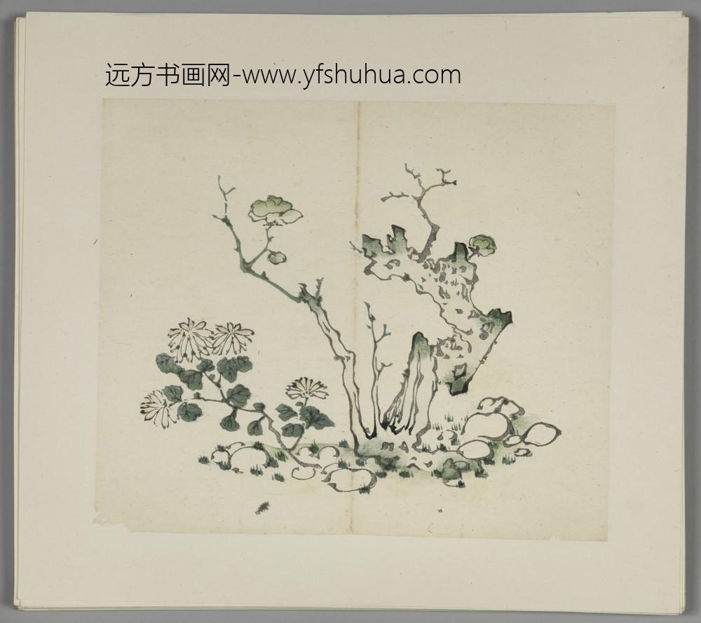 明-木版水印胡日从等十竹斋谱册-