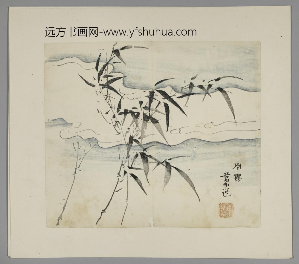 明-木版水印胡日从等十竹斋谱册-