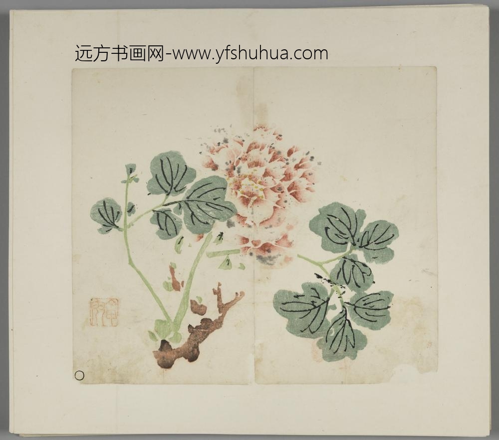 明-木版水印胡日从等十竹斋谱册-