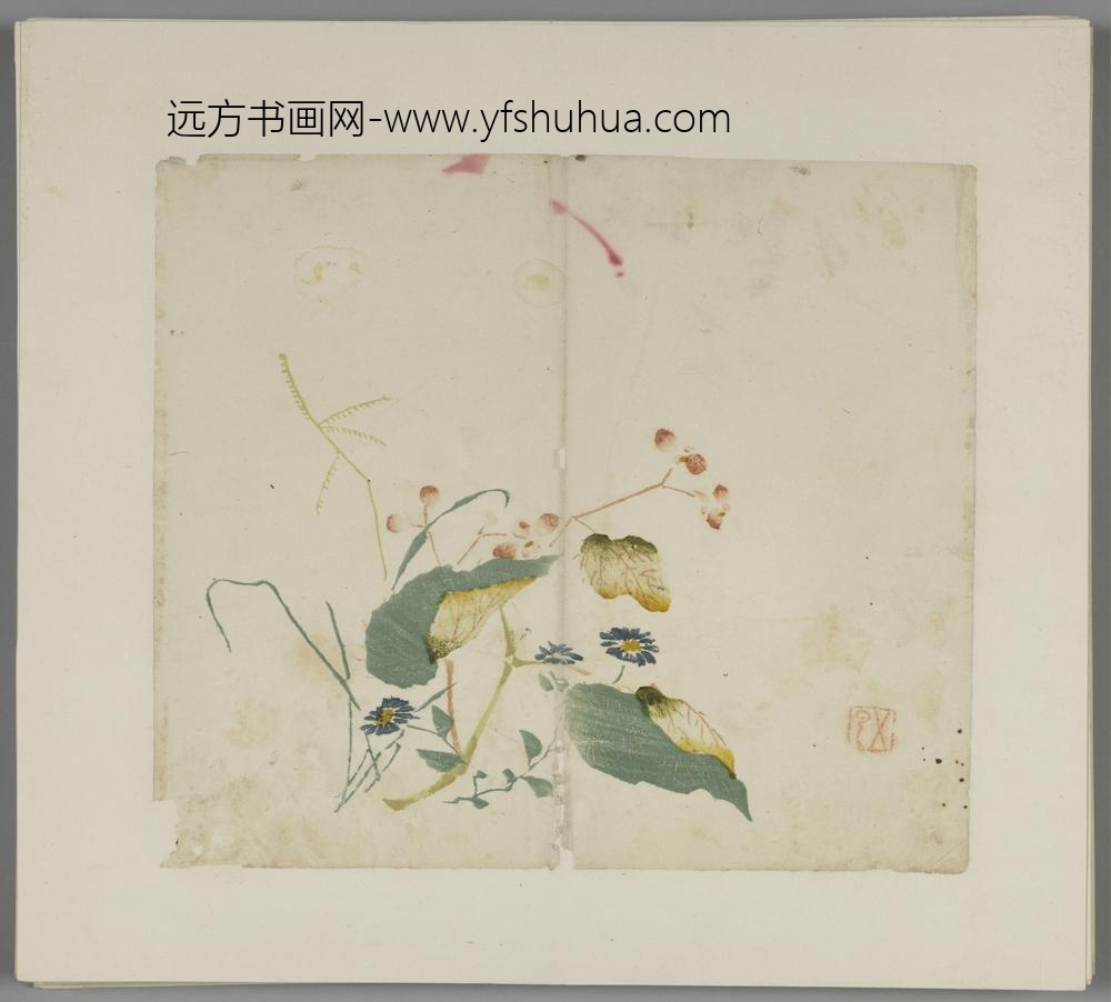明-木版水印胡日从等十竹斋谱册-