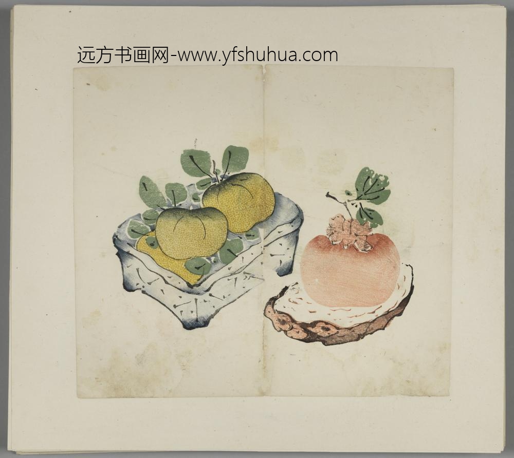 明-木版水印胡日从等十竹斋谱册-