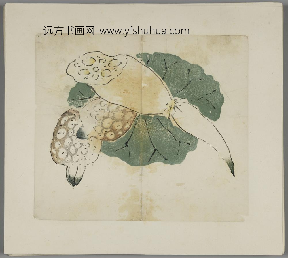 明-木版水印胡日从等十竹斋谱册-
