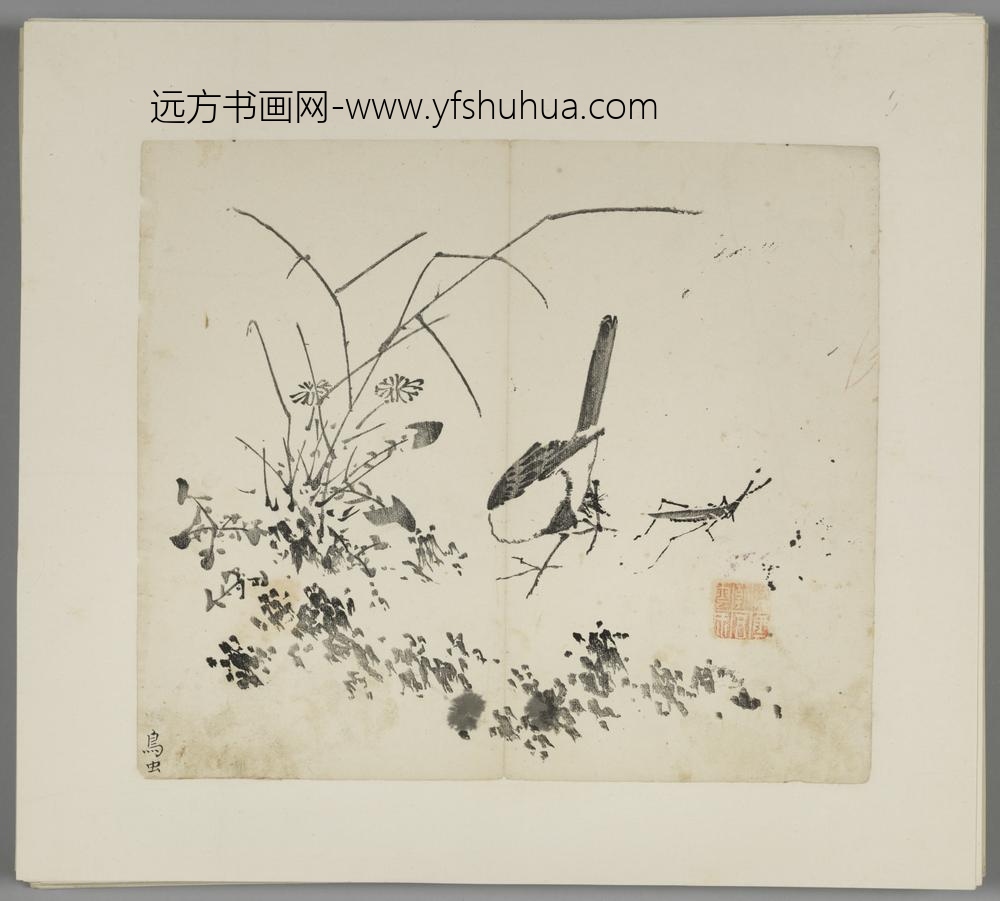 明-木版水印胡日从等十竹斋谱册-