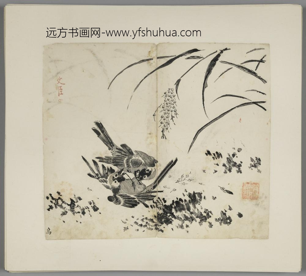 明-木版水印胡日从等十竹斋谱册-