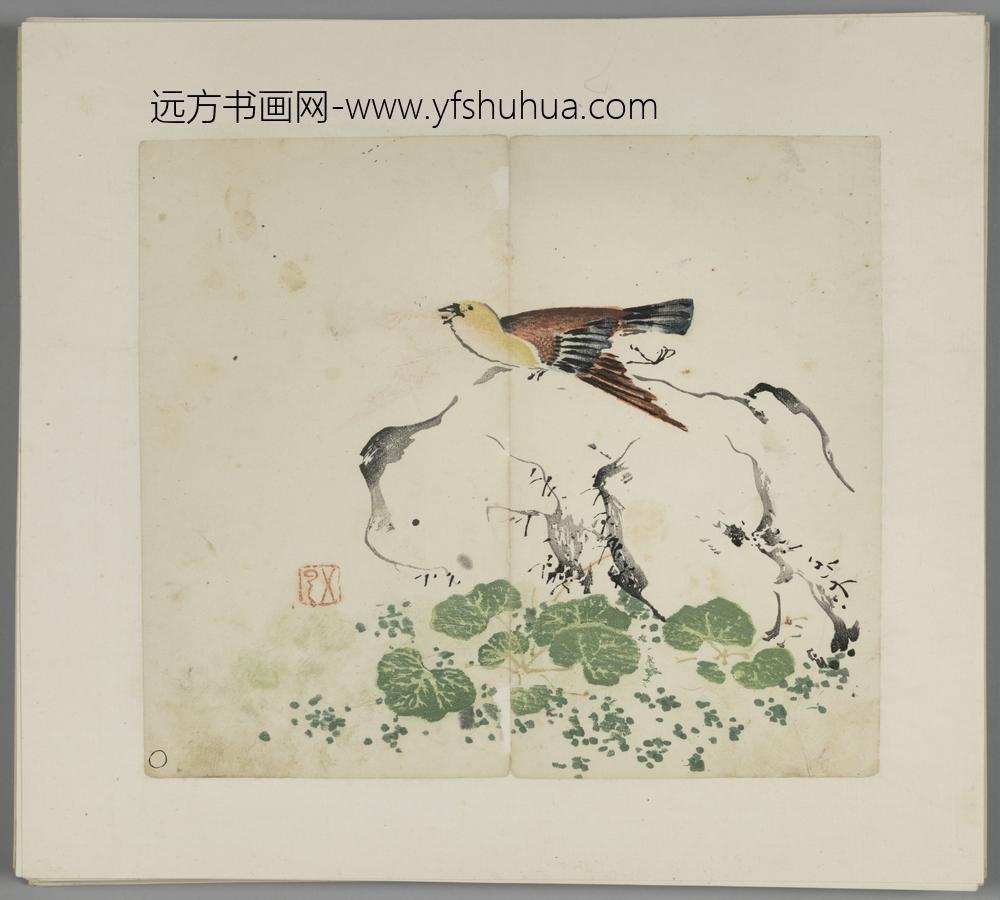 明-木版水印胡日从等十竹斋谱册-