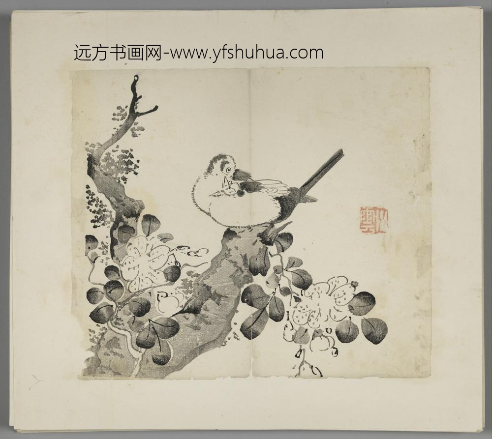 明-木版水印胡日从等十竹斋谱册-