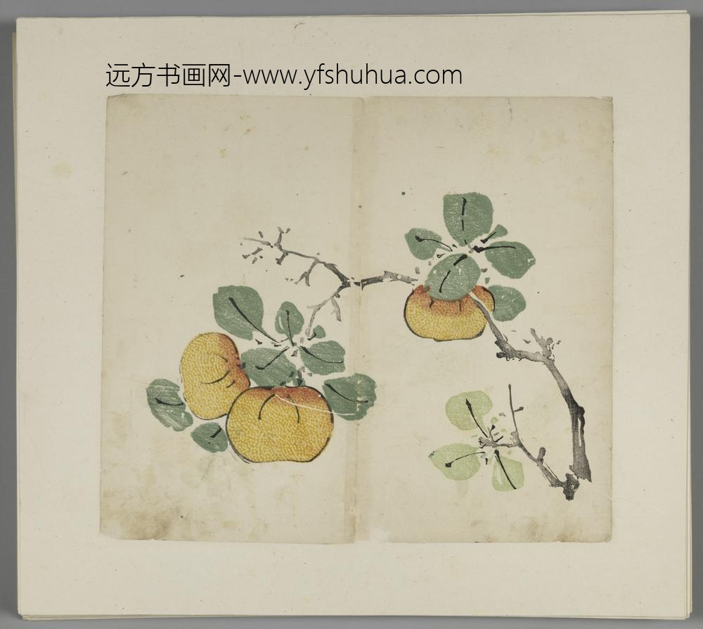 明-木版水印胡日从等十竹斋谱册-