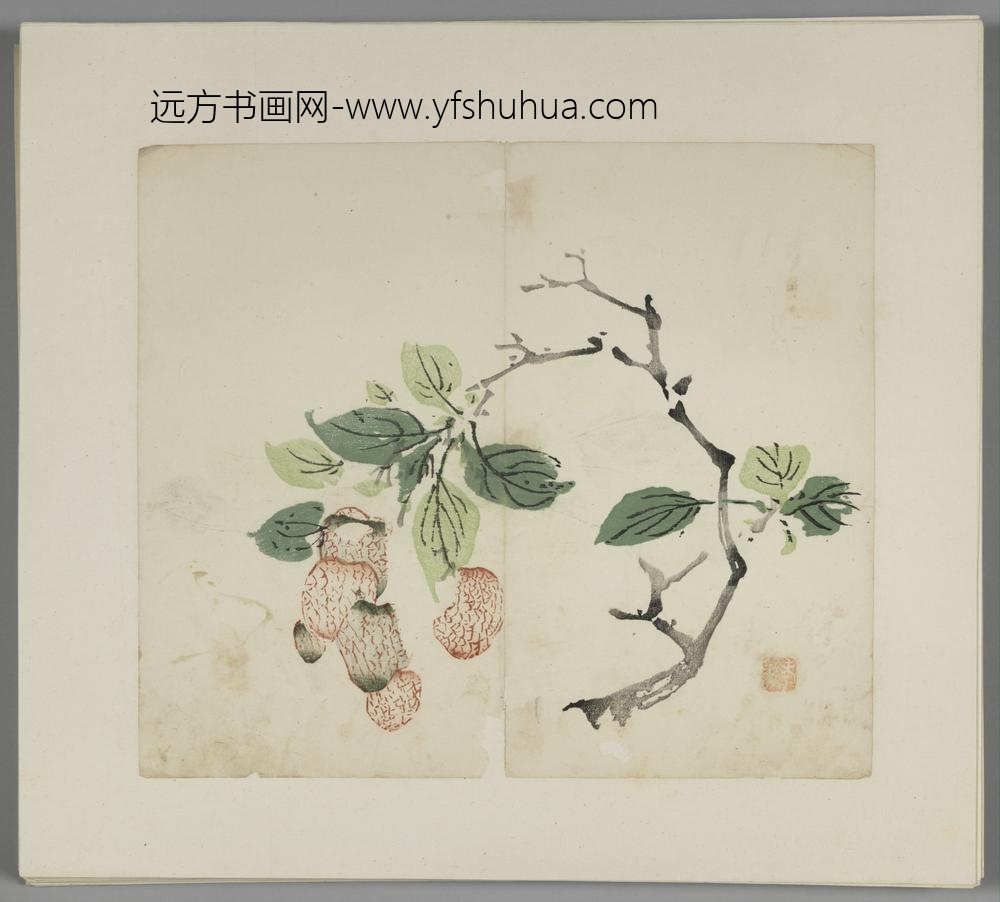 明-木版水印胡日从等十竹斋谱册-