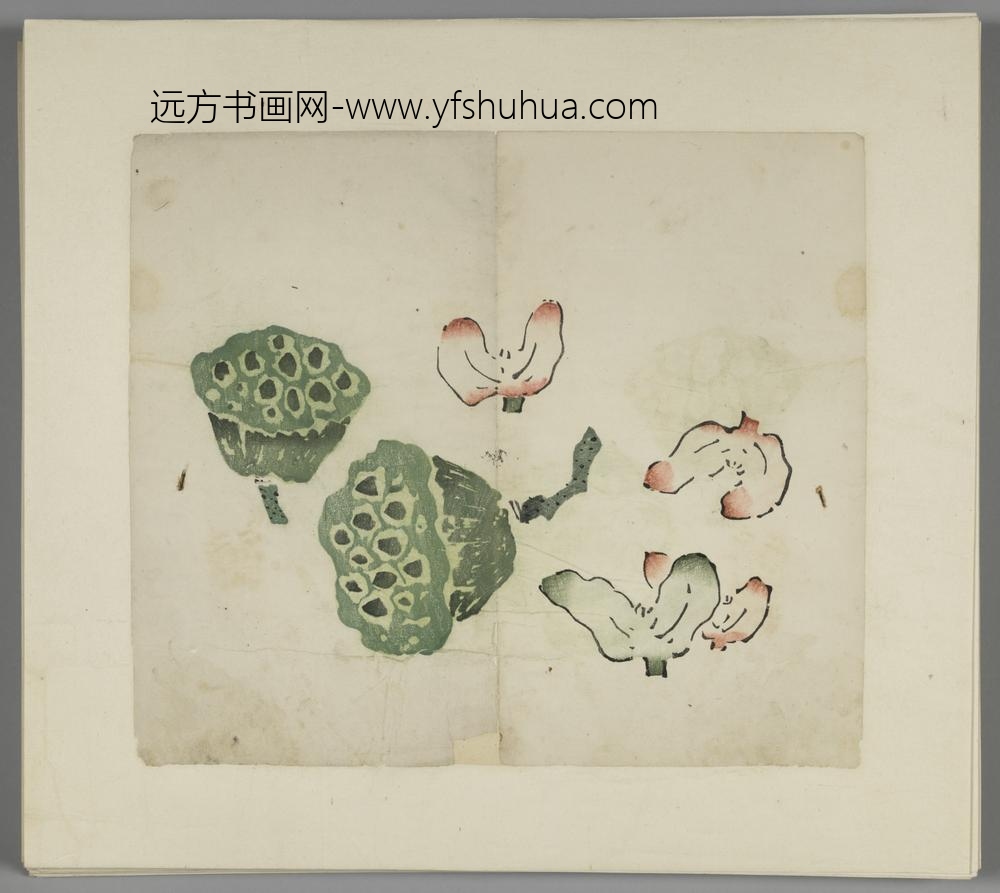明-木版水印胡日从等十竹斋谱册-