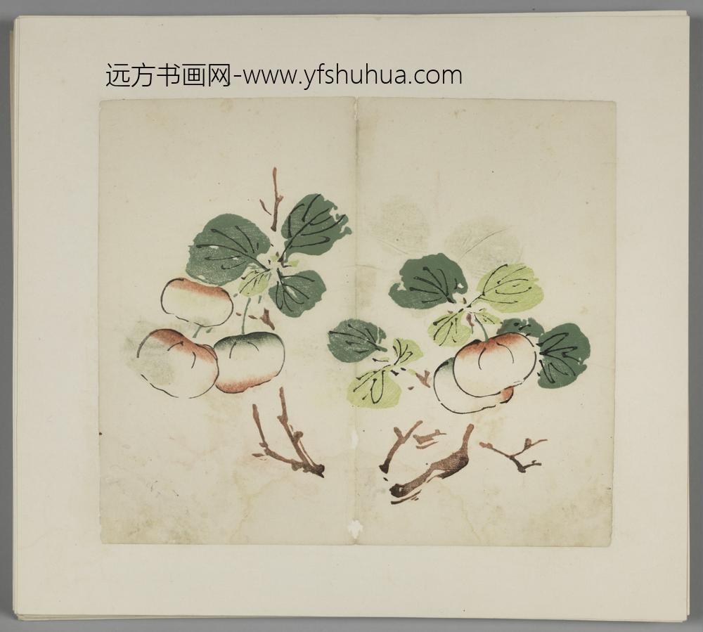 明-木版水印胡日从等十竹斋谱册-