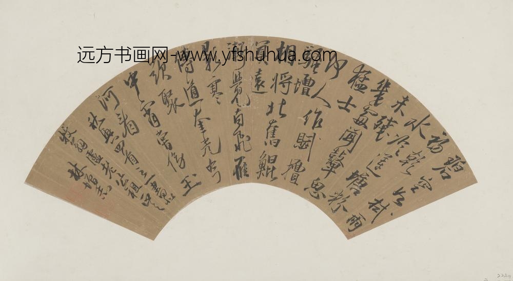 明-林增志行书秋兴诗扇面