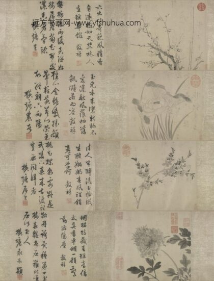明 王榖祥写生书画卷.jpg