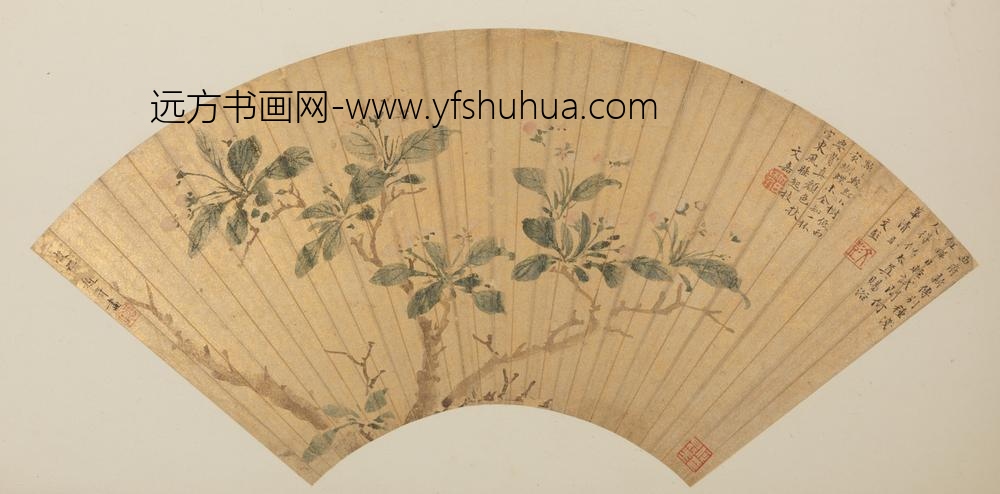 明-王穀祥海棠扇页