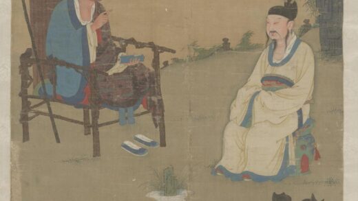 明人萧翼赚兰亭图轴（1开）.jpg