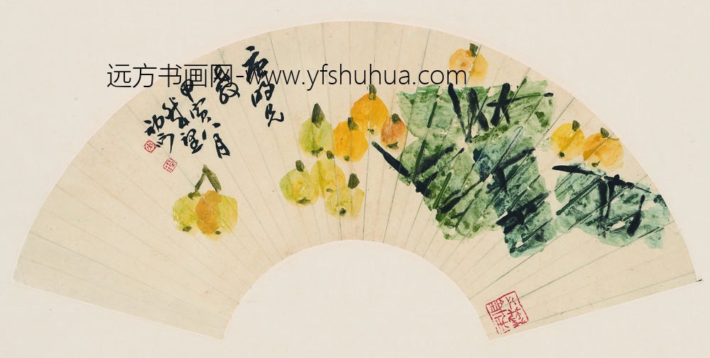 来楚生_枇杷粽子图轴-