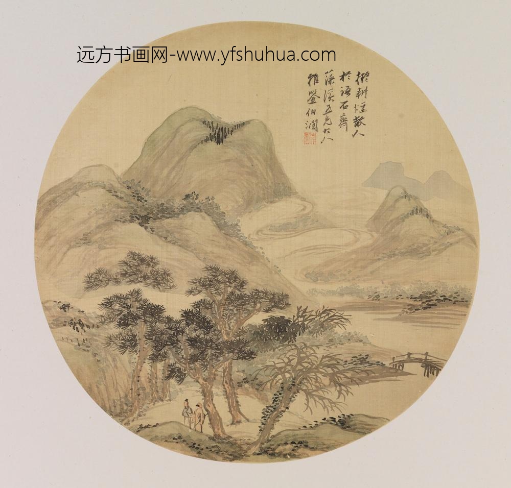 杨伯润_仿王翚山水人物图