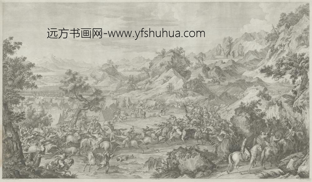 清-印版平定西域战图页