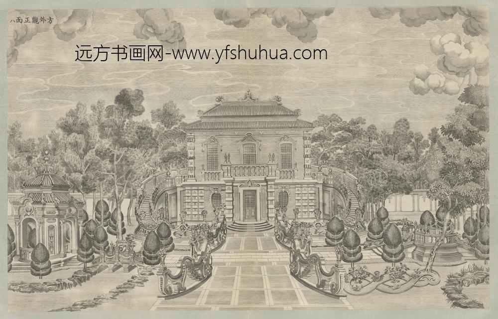 清-印版西式园庭水法图册-