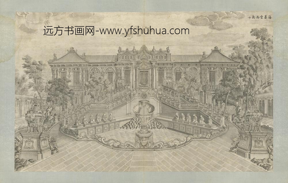 清-印版西式园庭水法图册-