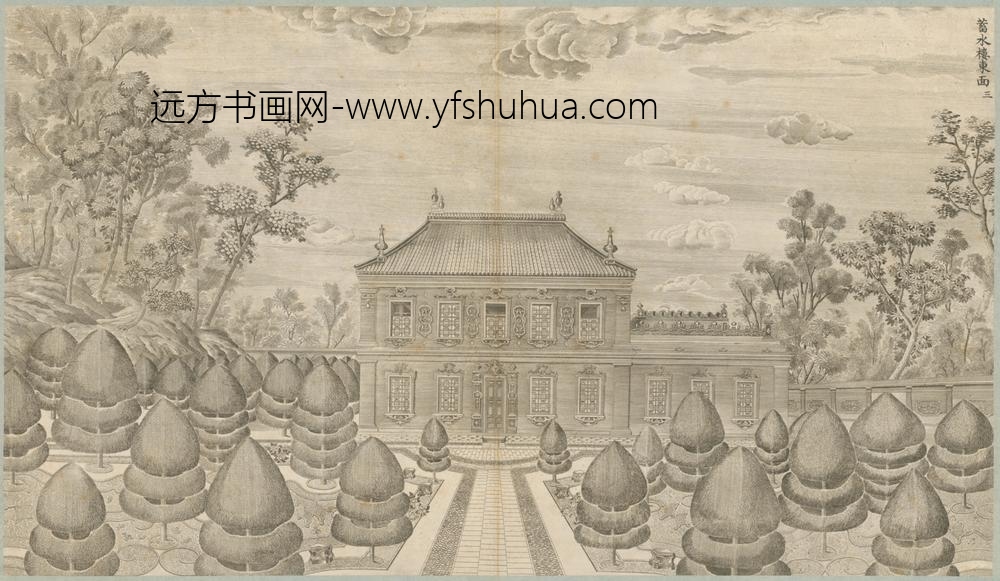 清-印版西式园庭水法图册-