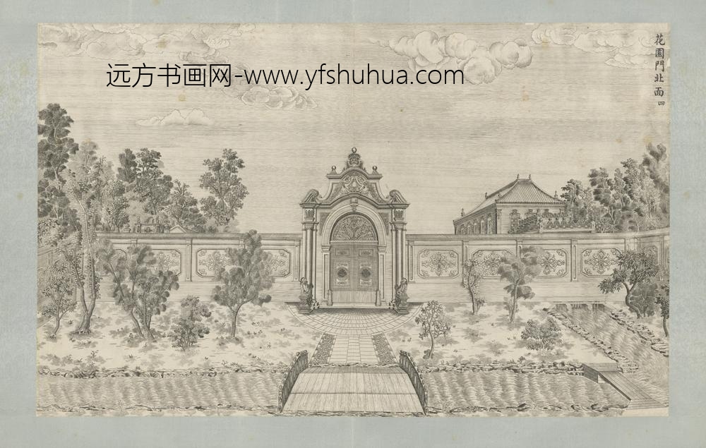 清-印版西式园庭水法图册-