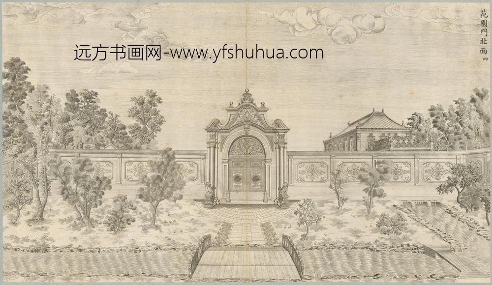 清-印版西式园庭水法图册-