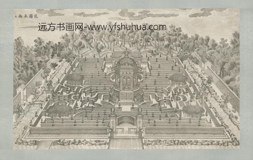 清-印版西式园庭水法图册-