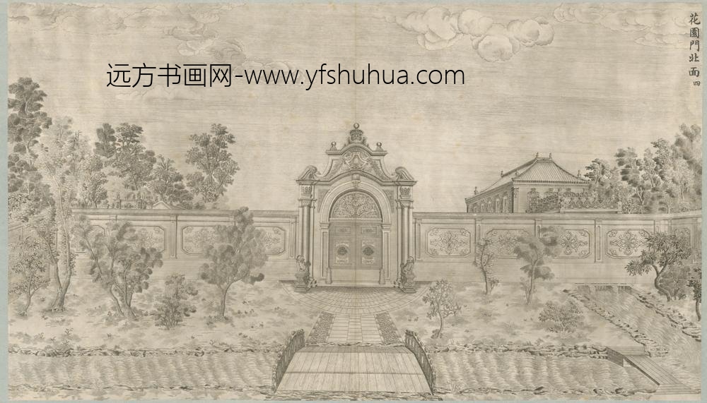 清-印版西式园庭水法图册-